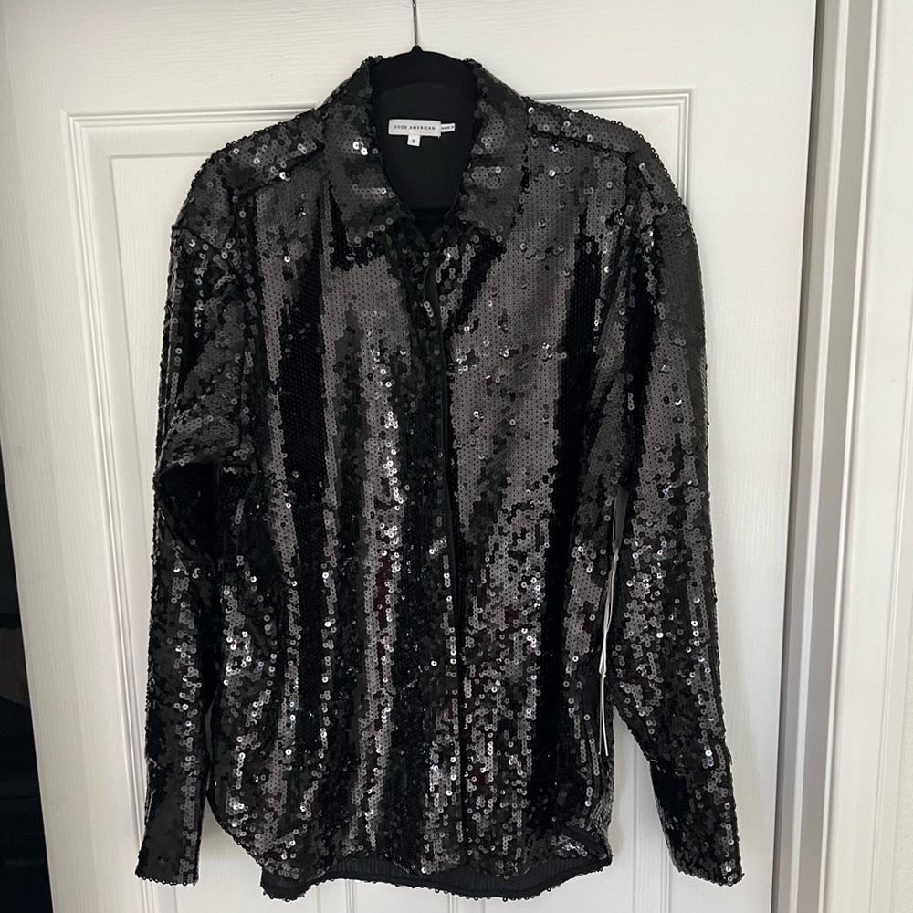 Good American Sequined Top/Jacket NWT